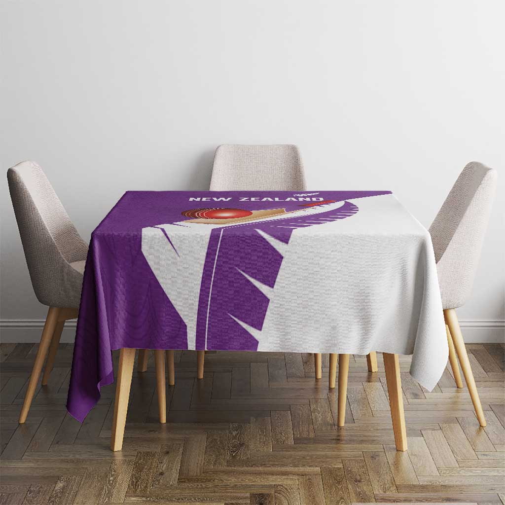 New Zealand Cricket Tablecloth Kiwi Birds Haka Dance Purple Fern Sporty Style LT03 - Polynesian Pride