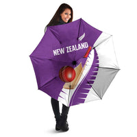 New Zealand Cricket Umbrella Kiwi Birds Haka Dance Purple Fern Sporty Style LT03 - Polynesian Pride