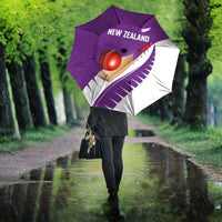 New Zealand Cricket Umbrella Kiwi Birds Haka Dance Purple Fern Sporty Style LT03 - Polynesian Pride