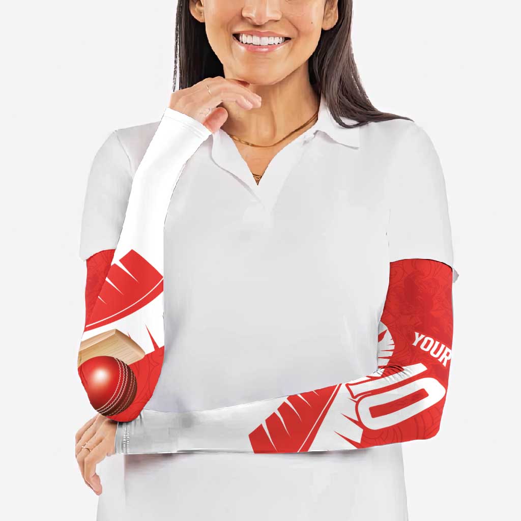 Custom New Zealand Cricket Arm Sleeves Kiwi Birds Haka Dance Red Fern Sporty Style LT03 - Polynesian Pride