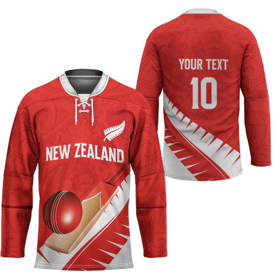 Custom New Zealand Cricket Hockey Jersey Kiwi Birds Haka Dance Red Fern Sporty Style LT03 - Polynesian Pride