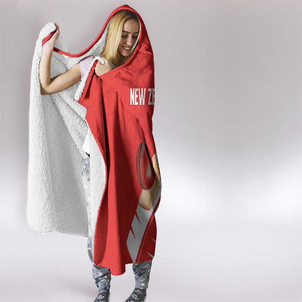New Zealand Cricket Hooded Blanket Kiwi Birds Haka Dance Red Fern Sporty Style LT03 - Polynesian Pride