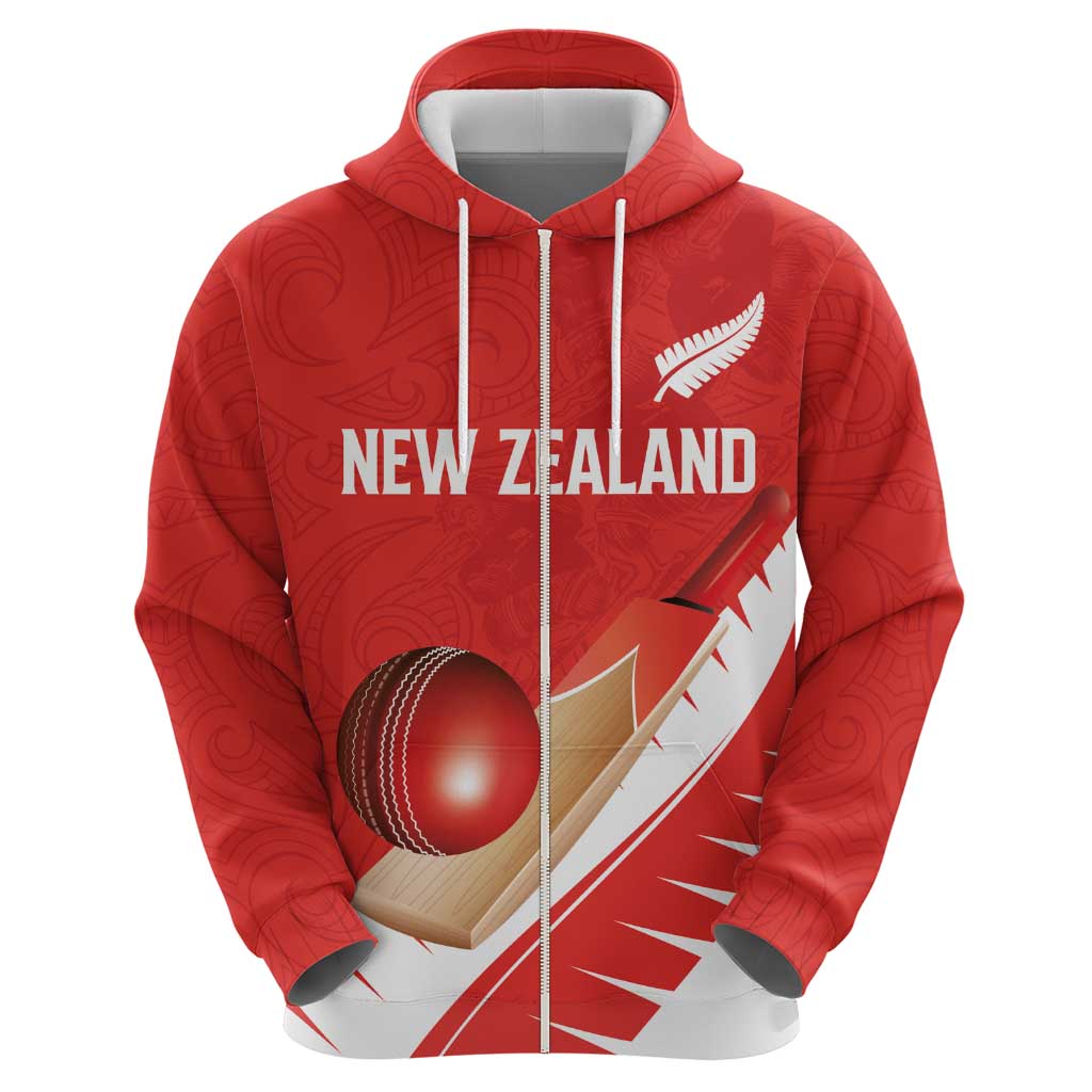 Custom New Zealand Cricket Hoodie Kiwi Birds Haka Dance Red Fern Sporty Style LT03 - Polynesian Pride