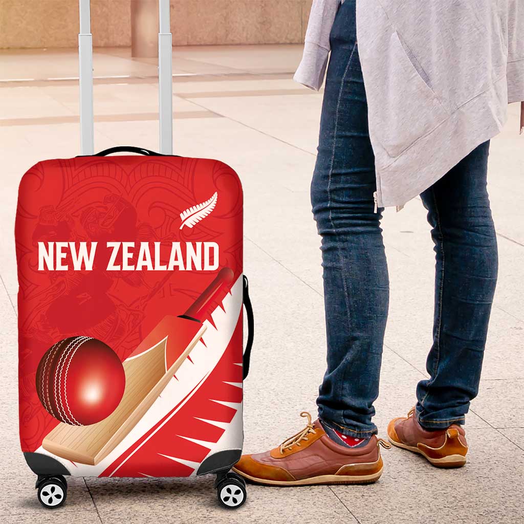 New Zealand Cricket Luggage Cover Kiwi Birds Haka Dance Red Fern Sporty Style LT03 Red - Polynesian Pride