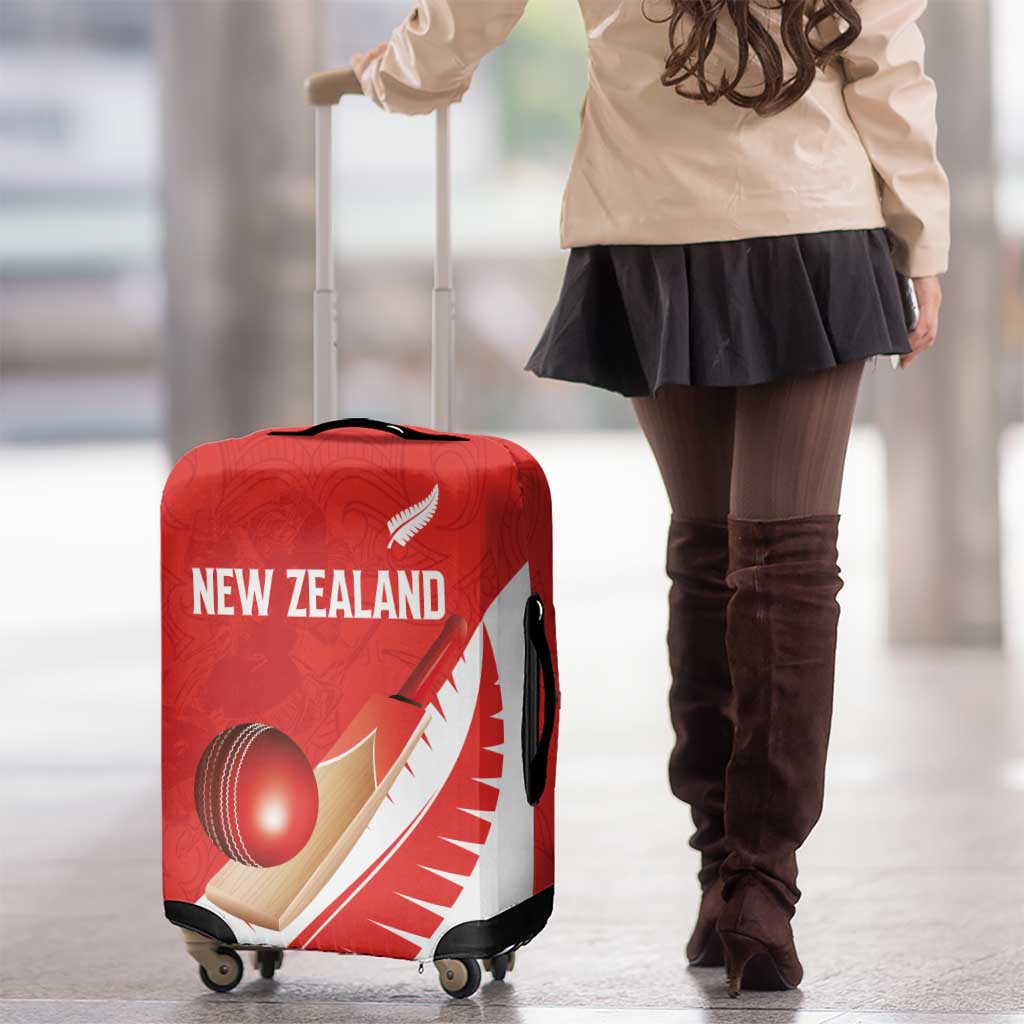 New Zealand Cricket Luggage Cover Kiwi Birds Haka Dance Red Fern Sporty Style LT03 - Polynesian Pride