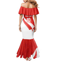 Custom New Zealand Cricket Mermaid Dress Kiwi Birds Haka Dance Red Fern Sporty Style LT03 - Polynesian Pride
