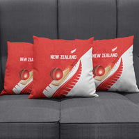 New Zealand Cricket Pillow Cover Kiwi Birds Haka Dance Red Fern Sporty Style LT03 - Polynesian Pride