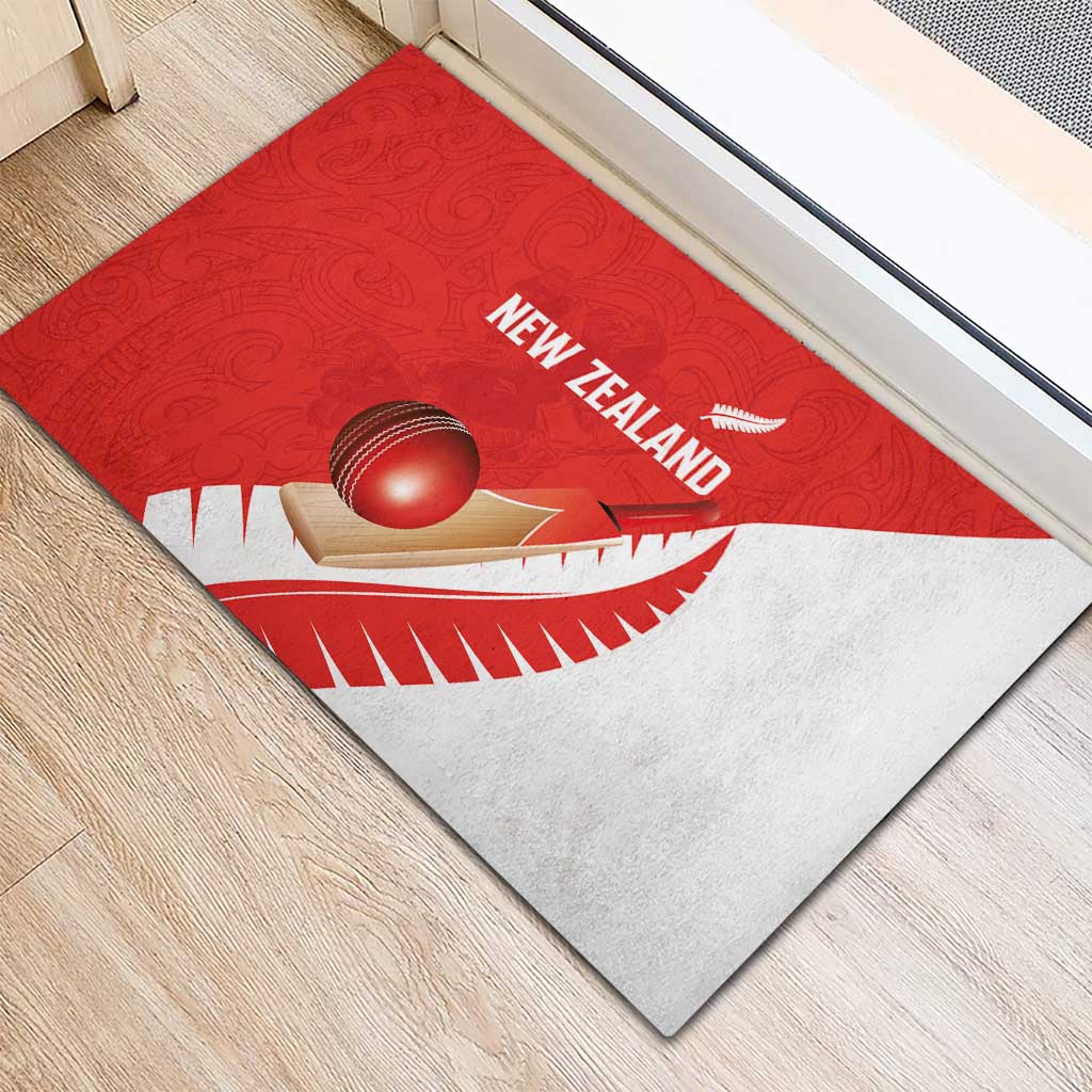 New Zealand Cricket Rubber Doormat Kiwi Birds Haka Dance Red Fern Sporty Style LT03 - Polynesian Pride