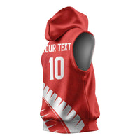 Custom New Zealand Cricket Sleeveless Hoodie Kiwi Birds Haka Dance Red Fern Sporty Style LT03 - Polynesian Pride