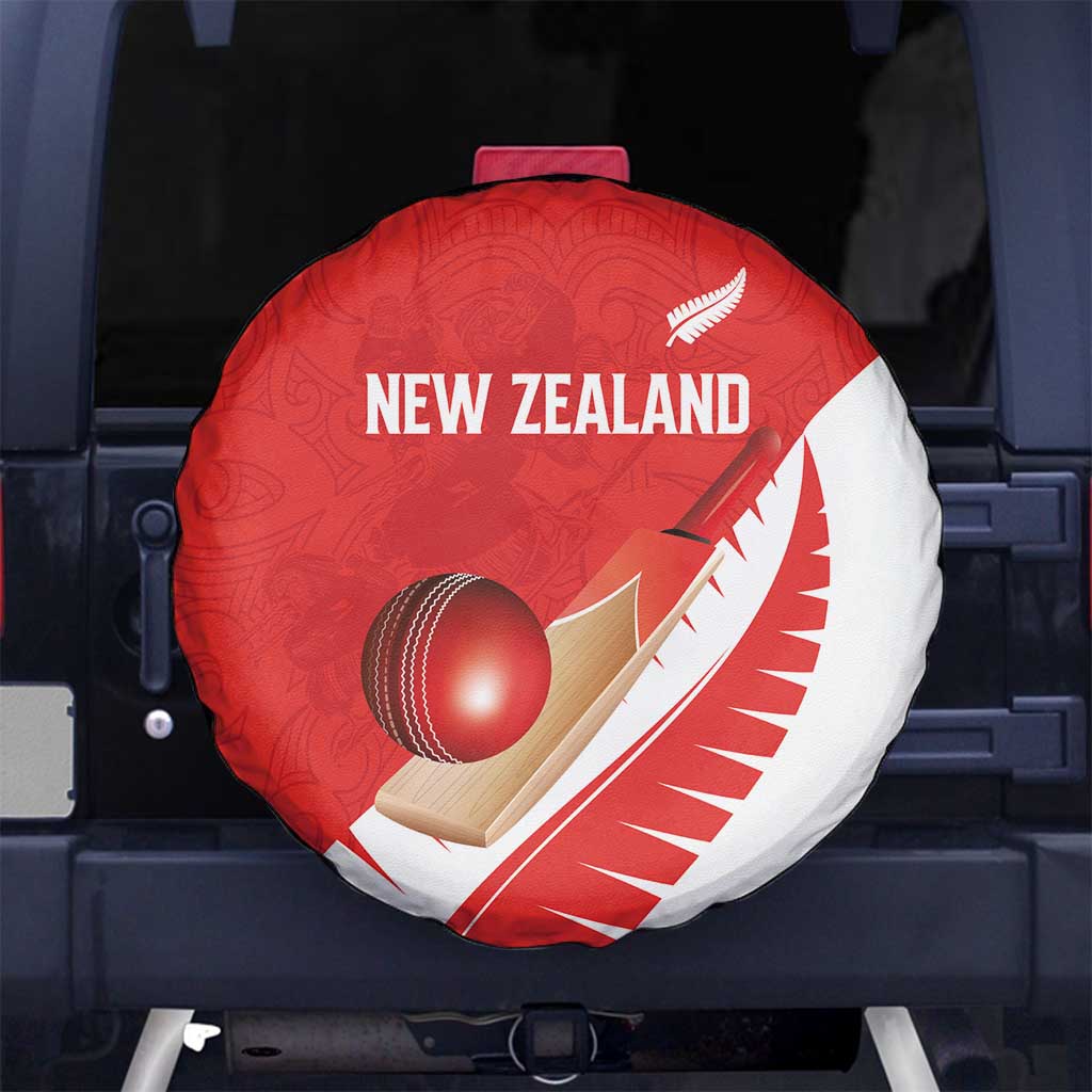 New Zealand Cricket Spare Tire Cover Kiwi Birds Haka Dance Red Fern Sporty Style LT03 No hole Red - Polynesian Pride