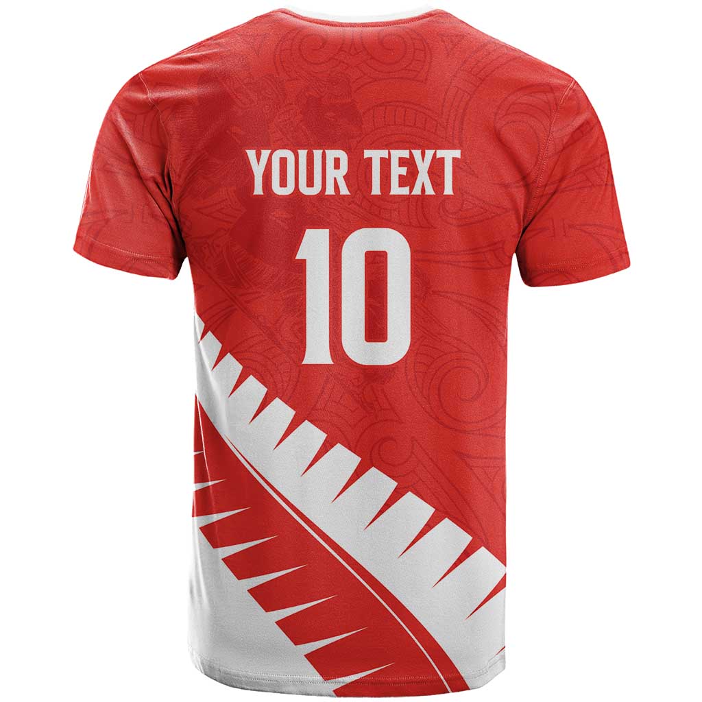 Custom New Zealand Cricket T Shirt Kiwi Birds Haka Dance Red Fern Sporty Style LT03 - Polynesian Pride