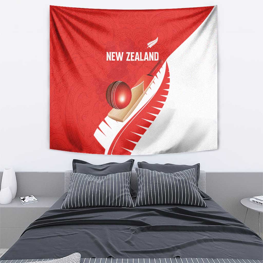 New Zealand Cricket Tapestry Kiwi Birds Haka Dance Red Fern Sporty Style LT03 - Polynesian Pride