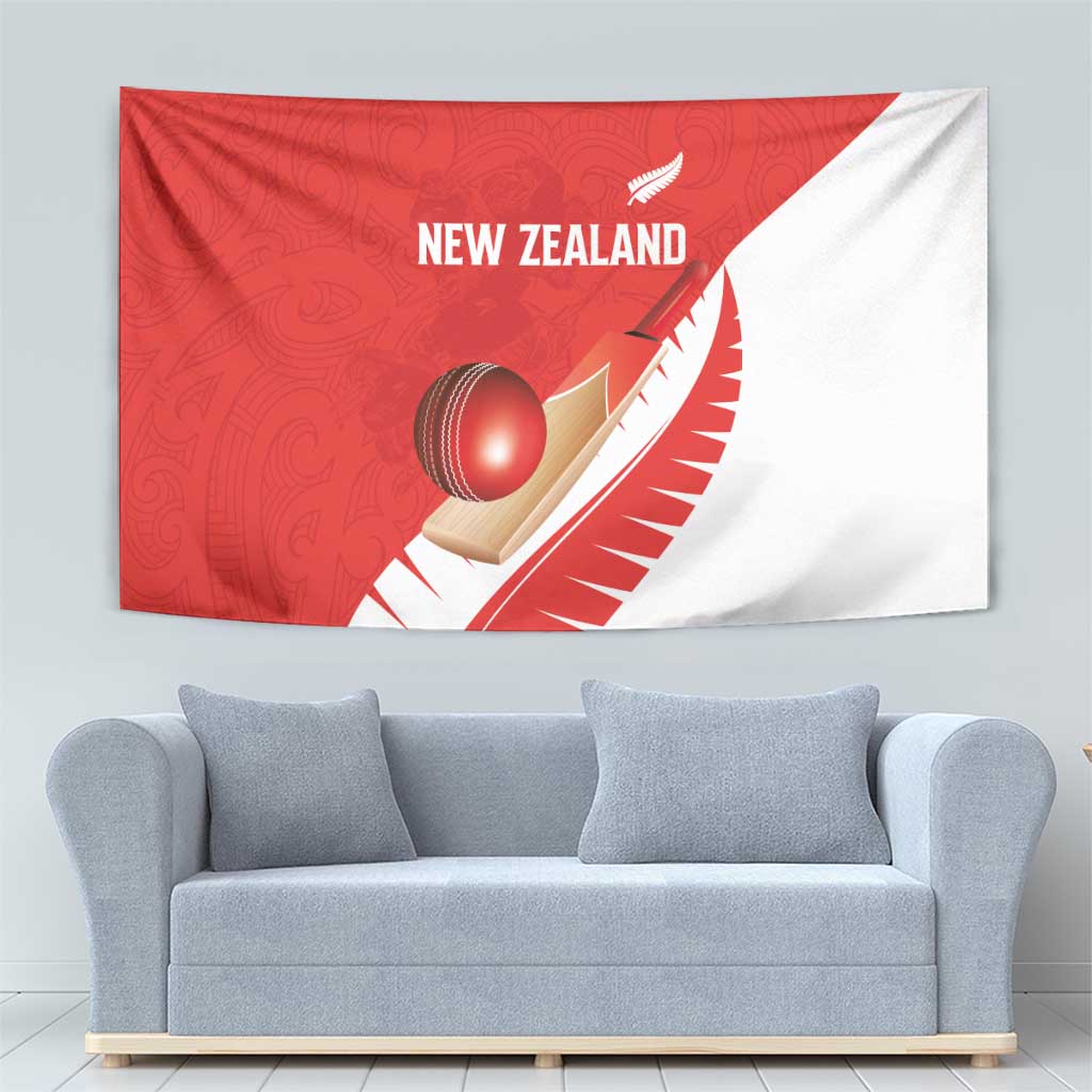 New Zealand Cricket Tapestry Kiwi Birds Haka Dance Red Fern Sporty Style LT03 - Polynesian Pride