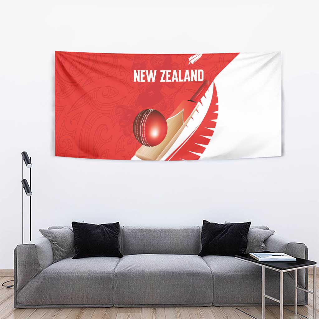 New Zealand Cricket Tapestry Kiwi Birds Haka Dance Red Fern Sporty Style LT03 - Polynesian Pride