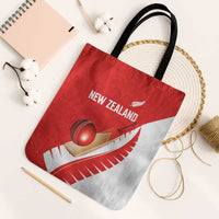 New Zealand Cricket Tote Bag Kiwi Birds Haka Dance Red Fern Sporty Style LT03 Black Strap One Size Red - Polynesian Pride