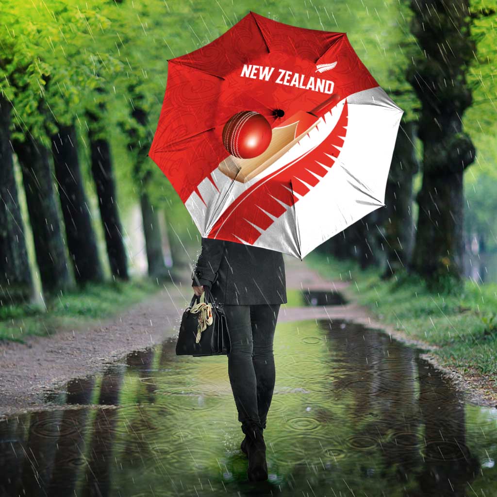 New Zealand Cricket Umbrella Kiwi Birds Haka Dance Red Fern Sporty Style LT03 - Polynesian Pride
