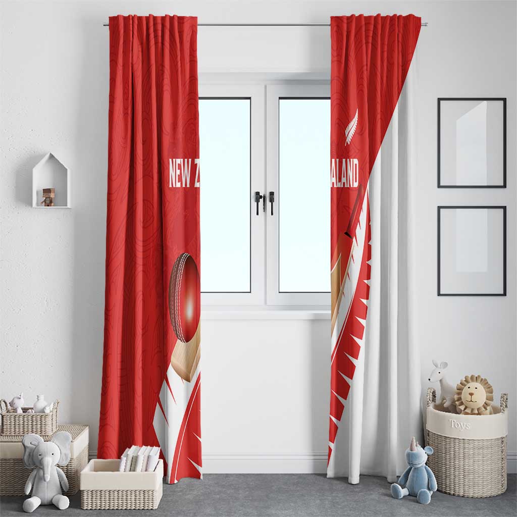 New Zealand Cricket Window Curtain Kiwi Birds Haka Dance Red Fern Sporty Style LT03 - Polynesian Pride
