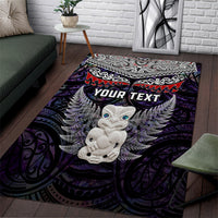 New Zealand Hei Tiki Area Rug Maori Purple Papua Shell Pattern LT03 Purple - Polynesian Pride