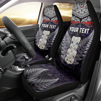 New Zealand Hei Tiki Car Seat Cover Maori Purple Papua Shell Pattern LT03 - Polynesian Pride