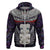 New Zealand Hei Tiki Hoodie Maori Purple Papua Shell Pattern LT03 Zip Hoodie Purple - Polynesian Pride