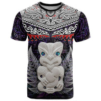 New Zealand Hei Tiki T Shirt Maori Purple Papua Shell Pattern LT03 Purple - Polynesian Pride