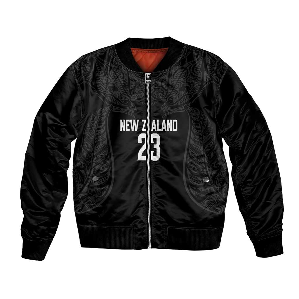 New Zealand Basketball Ta Moko Tribal Custom Bomber Jacket