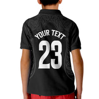 New Zealand Basketball Ta Moko Tribal Custom Kid Polo Shirt