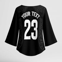 New Zealand Basketball Ta Moko Tribal Custom Kimono Sleeve Blouse