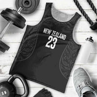 New Zealand Basketball Ta Moko Tribal Custom Men Tank Top