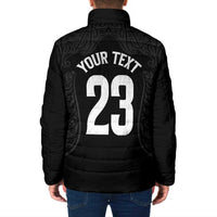 New Zealand Basketball Ta Moko Tribal Custom Padded Jacket