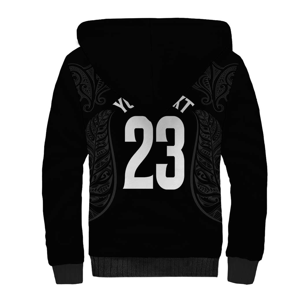 New Zealand Basketball Ta Moko Tribal Custom Sherpa Hoodie