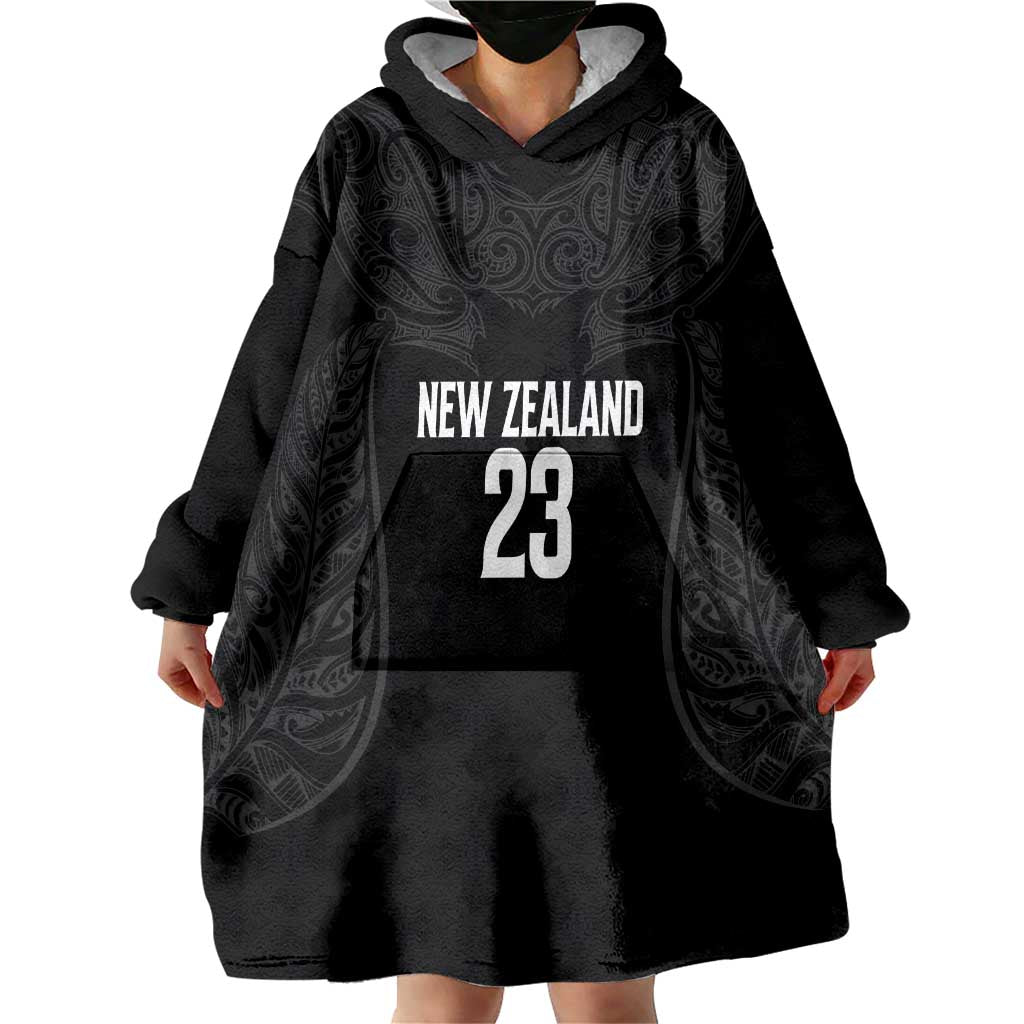 New Zealand Basketball Ta Moko Tribal Custom Wearable Blanket Hoodie LT03 - Polynesian Pride