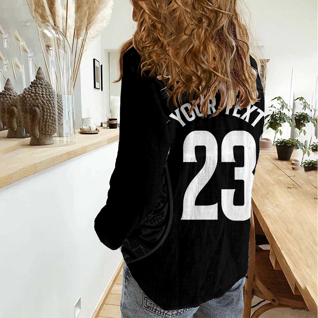 New Zealand Basketball Ta Moko Tribal Custom Women Casual Shirt LT03 - Polynesian Pride