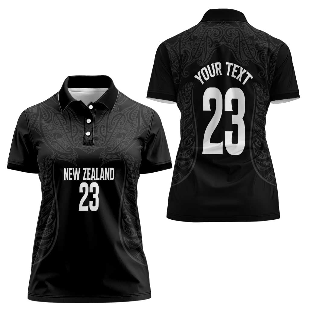 New Zealand Basketball Ta Moko Tribal Custom Women Polo Shirt LT03 - Polynesian Pride