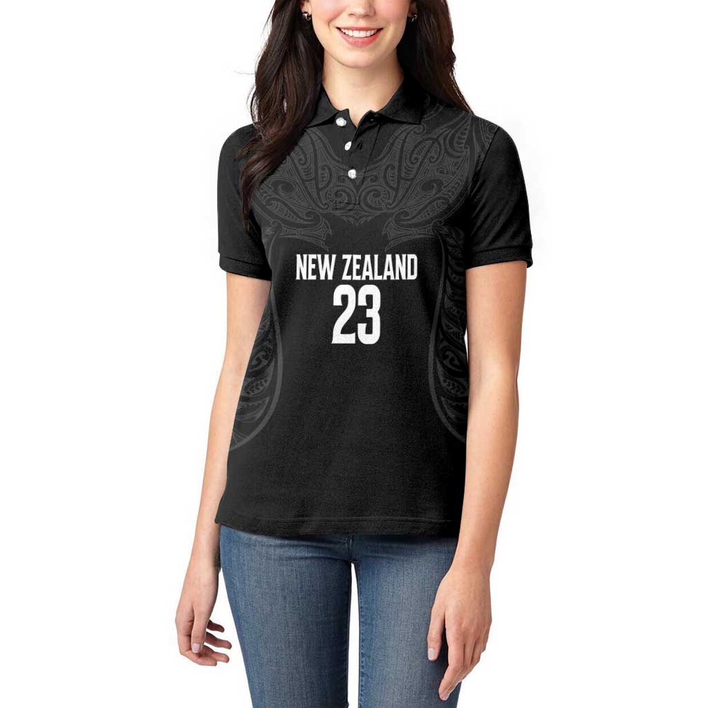 New Zealand Basketball Ta Moko Tribal Custom Women Polo Shirt LT03 - Polynesian Pride