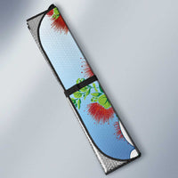 Aotearoa New Zealand Natural Plants Auto Sun Shade Pohutukawa with Silver Ferns Koru Frond Maori Tattoos LT03 - Polynesian Pride