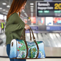 Aotearoa New Zealand Natural Plants Travel Bag Pohutukawa with Silver Ferns Koru Frond Maori Tattoos LT03 - Polynesian Pride