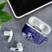 New Zealand Sea Animals with Maori Tribal Tattoo AirPods Case Blue Color LT03 - Polynesian Pride
