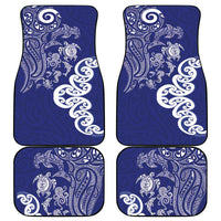 New Zealand Sea Animals with Maori Tribal Tattoo Car Mats Blue Color
