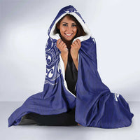 New Zealand Sea Animals with Maori Tribal Tattoo Hooded Blanket Blue Color LT03 - Polynesian Pride