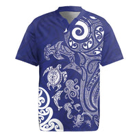 New Zealand Sea Animals with Maori Tribal Tattoo Rugby Jersey Blue Color LT03 Blue - Polynesian Pride