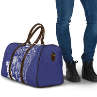 New Zealand Sea Animals with Maori Tribal Tattoo Travel Bag Blue Color LT03 - Polynesian Pride