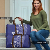 New Zealand Sea Animals with Maori Tribal Tattoo Travel Bag Blue Color LT03 - Polynesian Pride