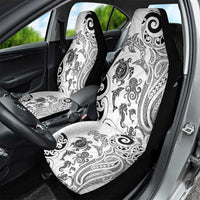 New Zealand Sea Animals with Maori Tribal Tattoo Car Seat Cover White Color LT03 - Polynesian Pride