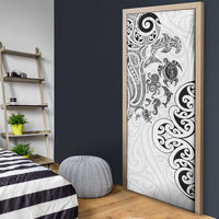 New Zealand Sea Animals with Maori Tribal Tattoo Door Cover White Color LT03 - Polynesian Pride