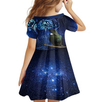 New Zealand Tui Bird Matariki Family Matching Puletasi and Hawaiian Shirt Maori New Year with Galaxy Fern LT03 - Polynesian Pride