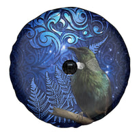New Zealand Tui Bird Matariki Spare Tire Cover Maori New Year with Galaxy Fern LT03 - Polynesian Pride