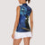 New Zealand Tui Bird Matariki Women Sleeveless Polo Shirt Maori New Year with Galaxy Fern