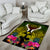 Hawaii Kanaka Maoli Area Rug Double Shark and Hibiscus Flowers