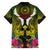 Hawaii Kanaka Maoli Family Matching Off Shoulder Short Dress and Hawaiian Shirt Double Shark and Hibiscus Flowers